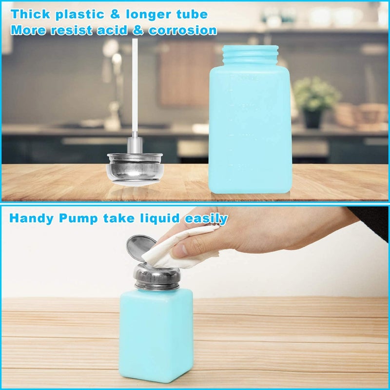 JETEHO 2 Pack 200ml Push Down Alcohol Dispenser Pump Bottle Methanol Container - Image 4